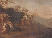 unknow artist An open landscape with nymphs and satyrs oil